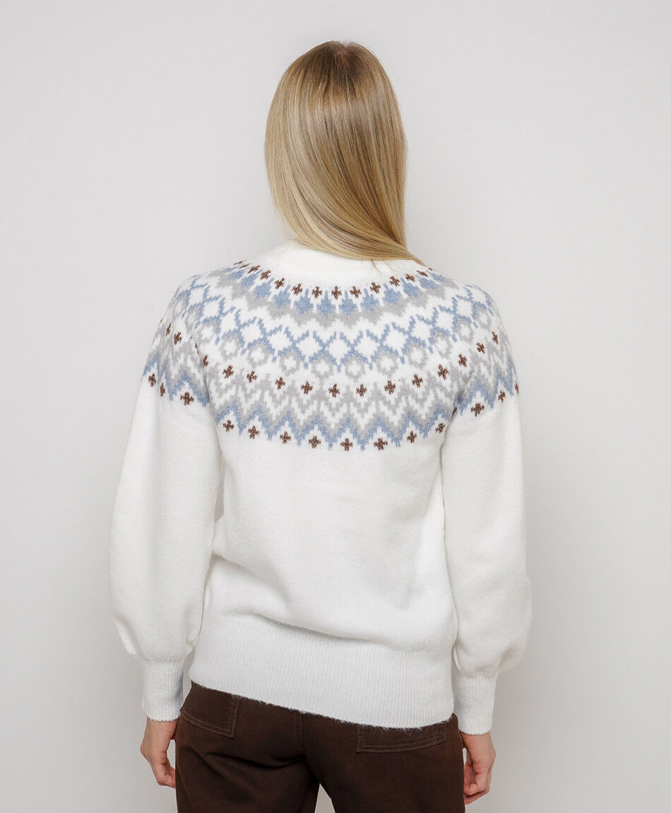 Sweater mujer n&oacute;rdico nieve