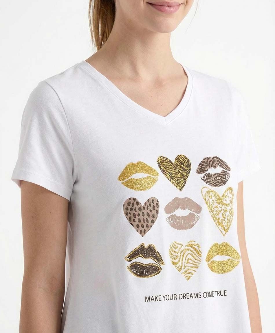 Polera deportiva mujer oversize white