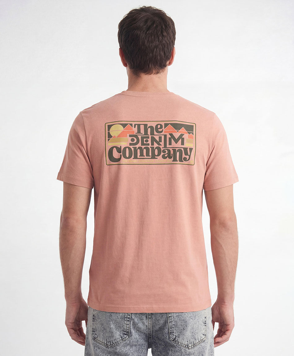 Polera hombre doble estampado denim company
