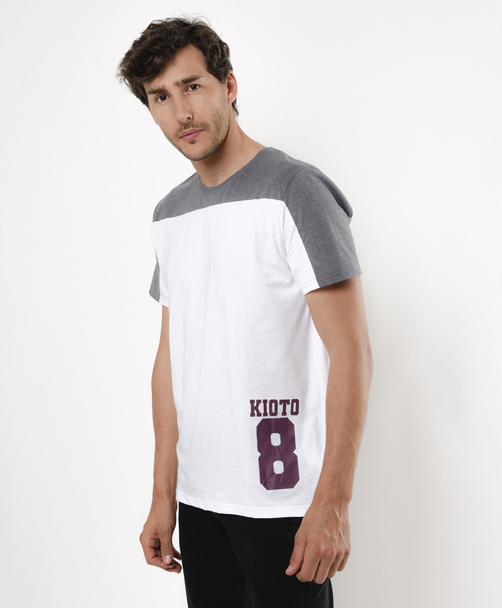 Polera hombre bicolor ciudades Polera hombre bicolor ciudades