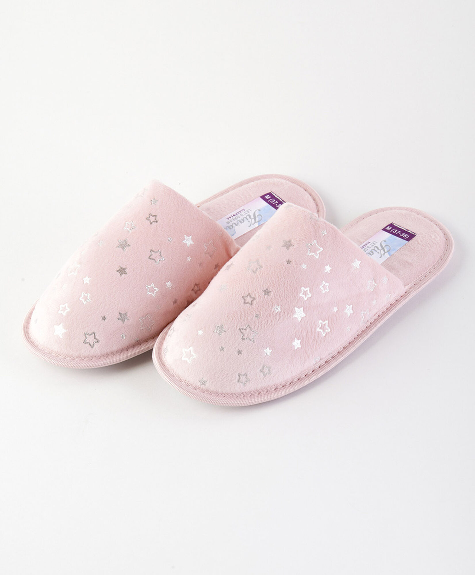 Pantufla mujer estrellas plateadas Pantufla mujer estrellas plateadas