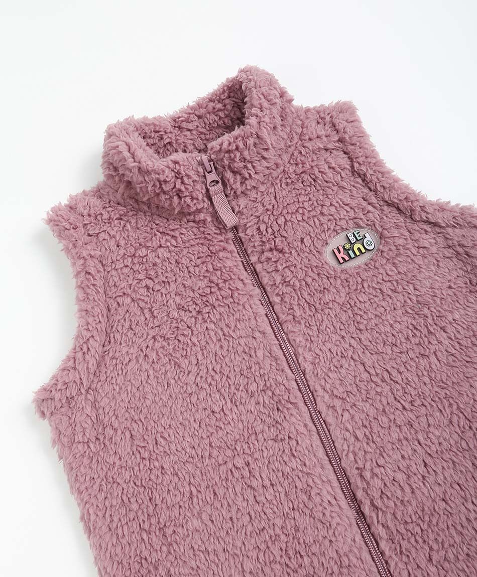 Poler&oacute;n beb&eacute; vest chiporro sin mangas pink