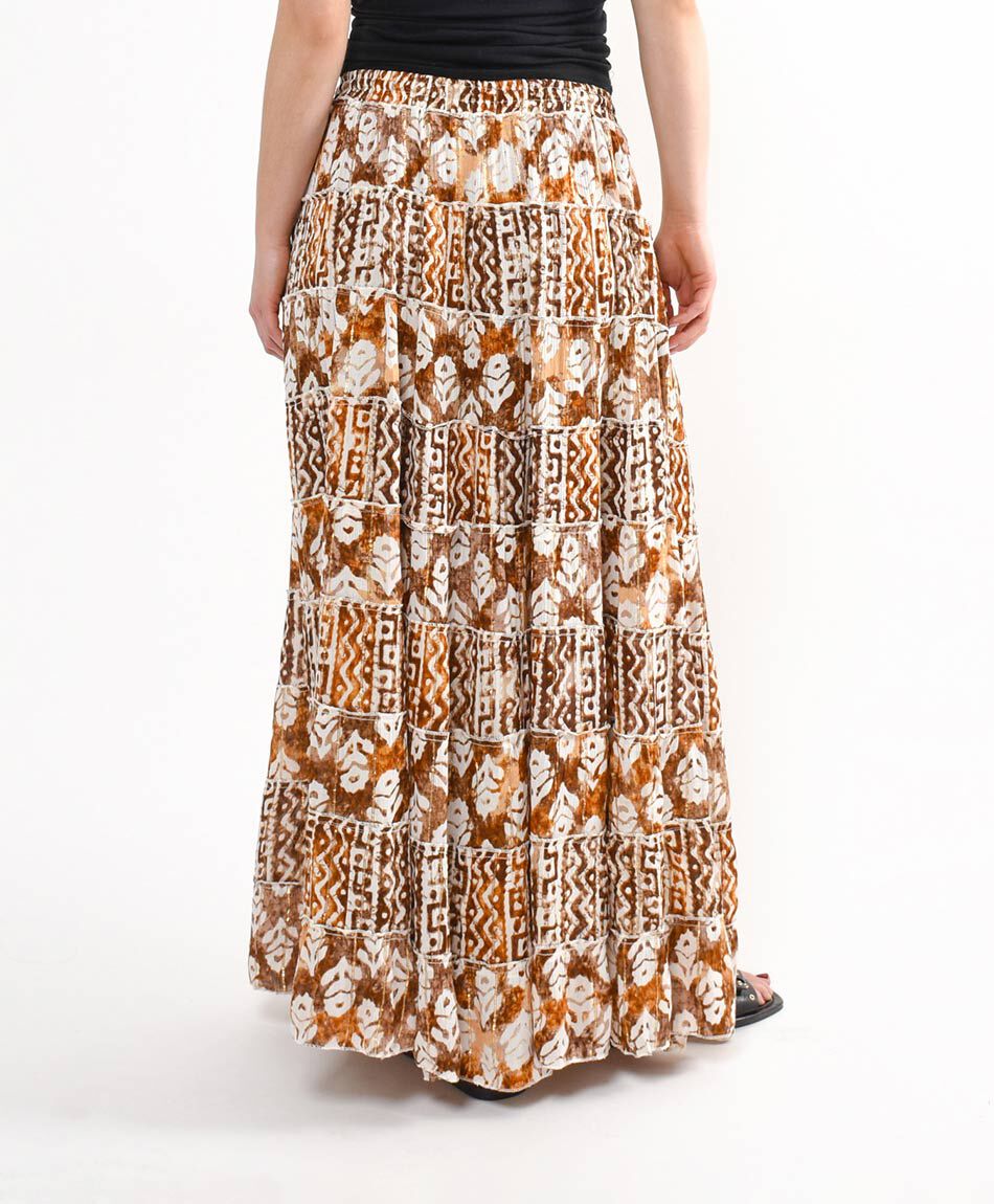 Falda mujer naranjo verano