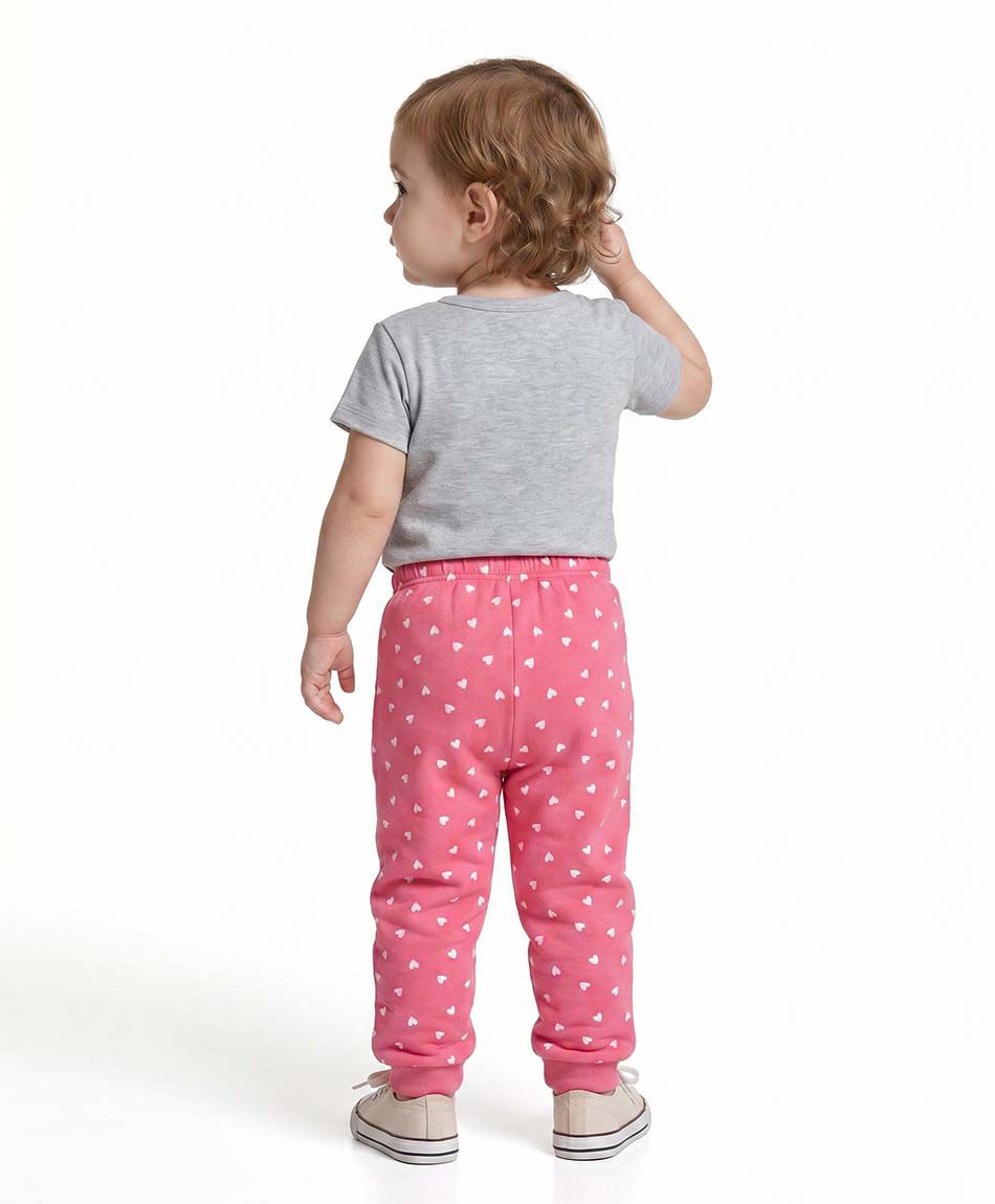 Pantal&oacute;n buzo beb&eacute; corazones