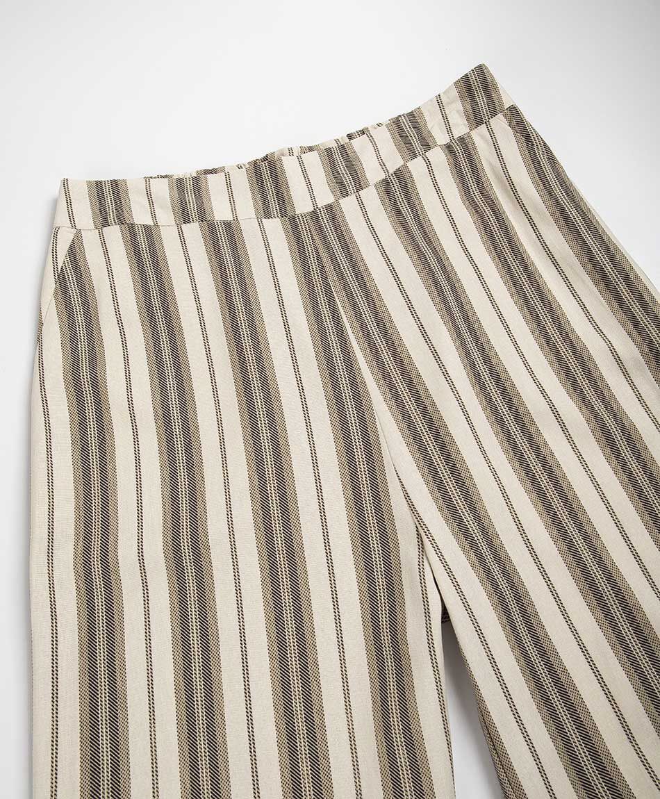 Pantal&oacute;n mujer rayas lino