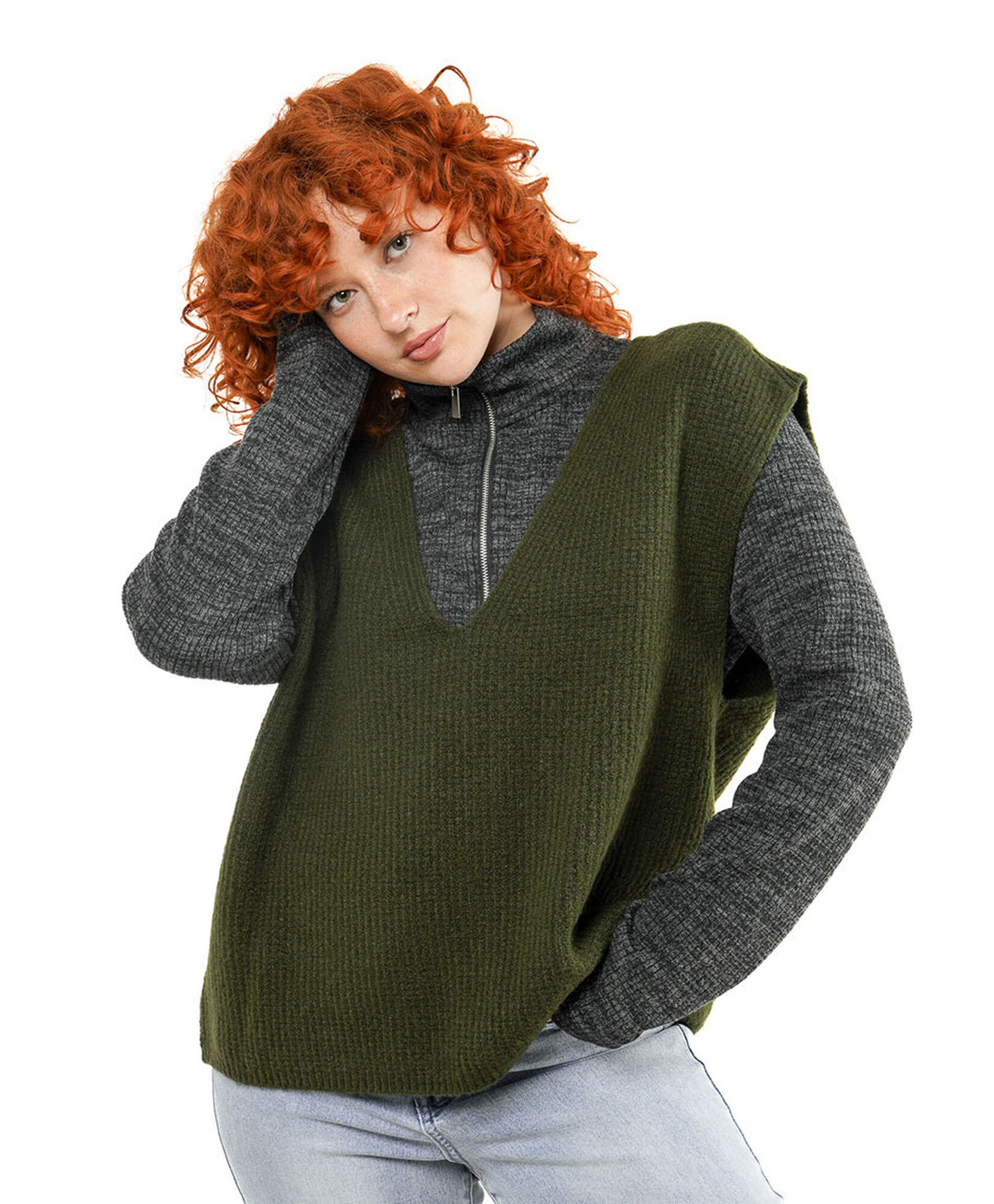 Sweater mujer cuello v sin mangas Sweater mujer cuello v sin mangas