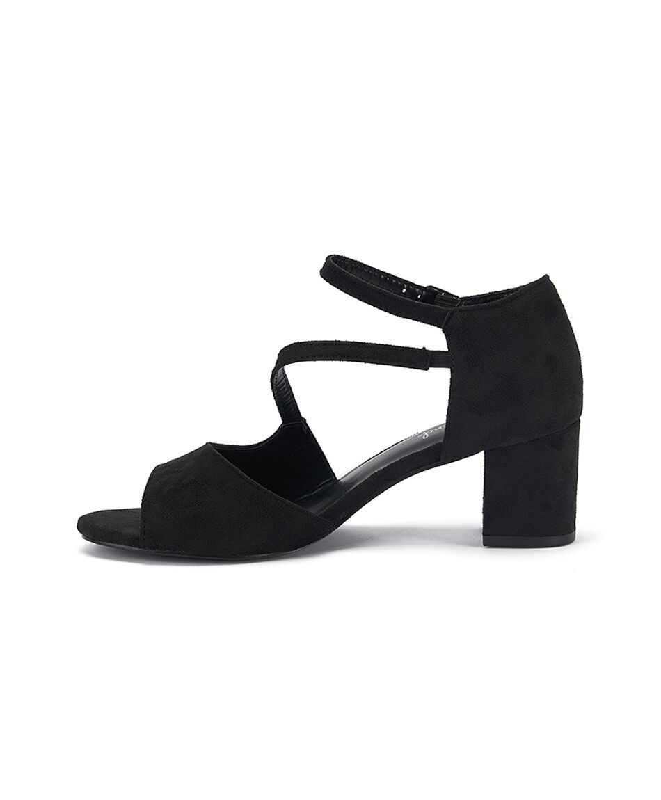 Sandalia mujer correa cruzada black