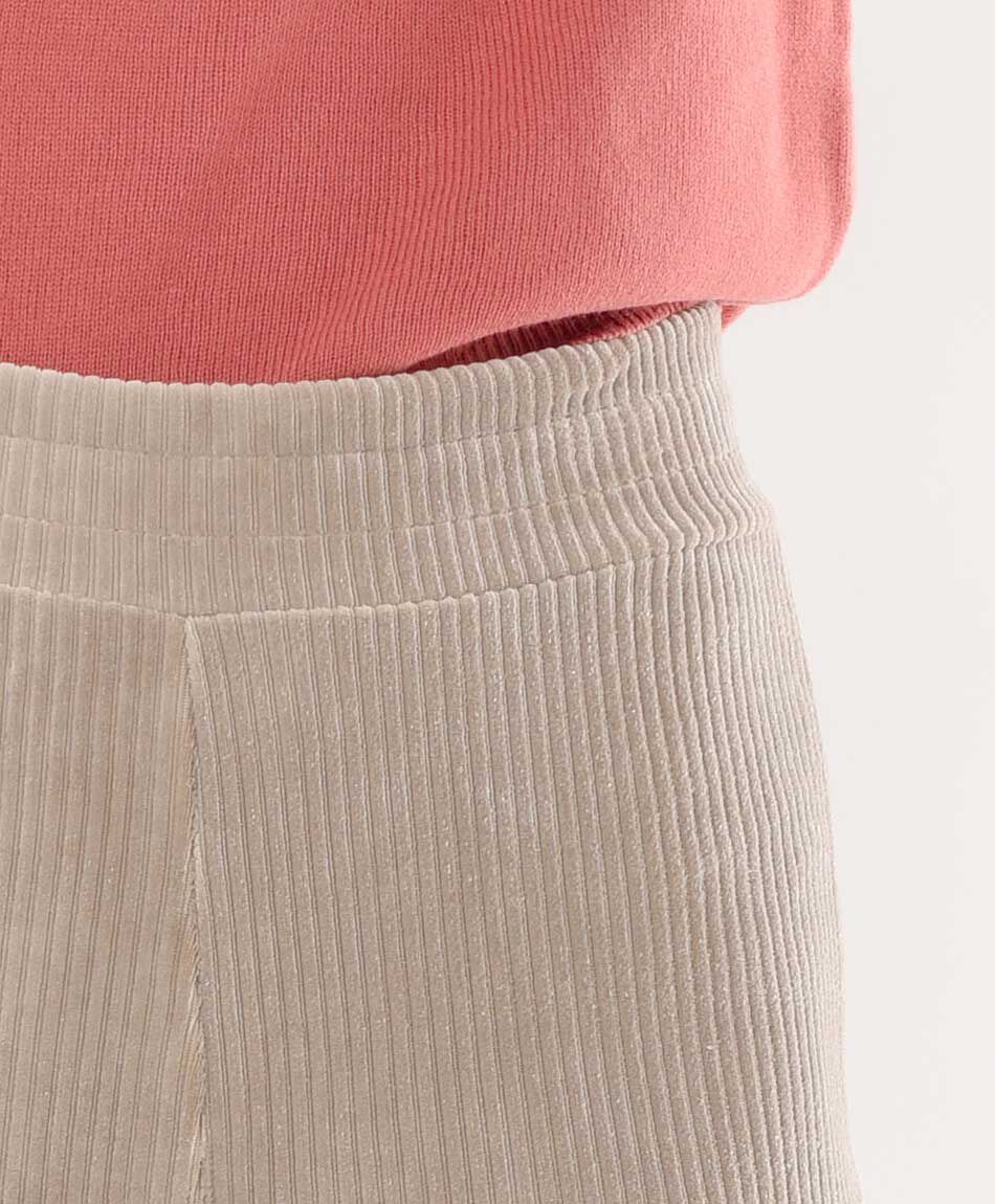 Pantal&oacute;n mujer acanalado wide