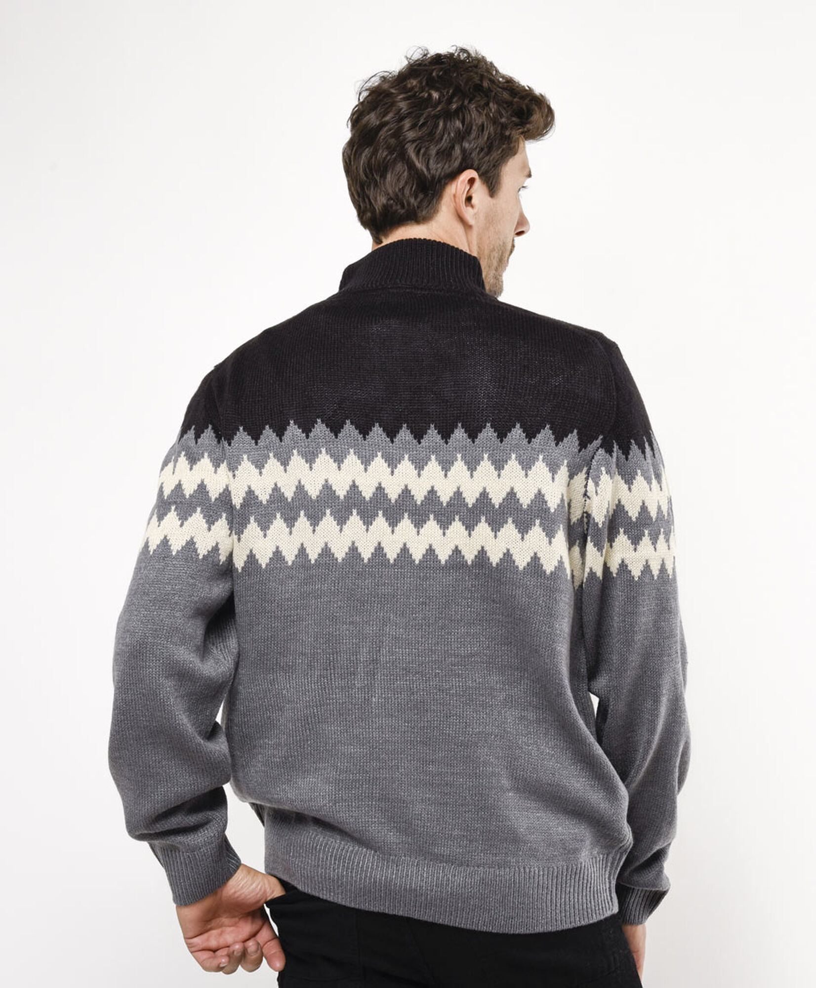 Sweater hombre bicolor zigzag Sweater hombre bicolor zigzag