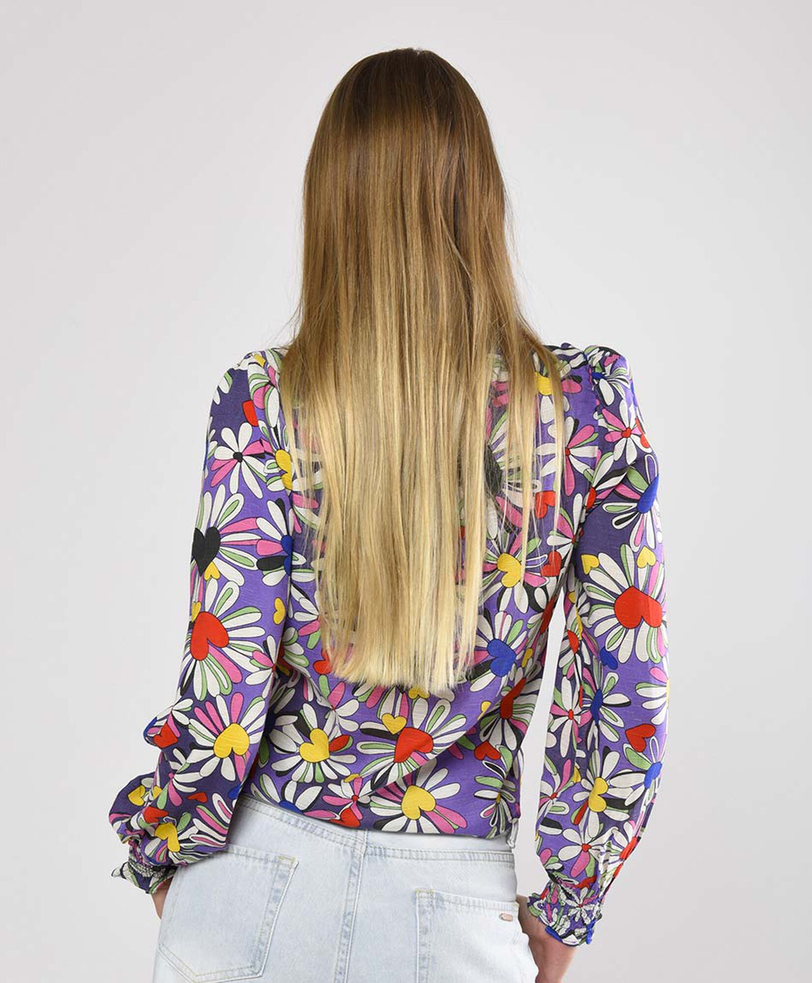 Blusa mujer flores y corazones Blusa mujer flores y corazones