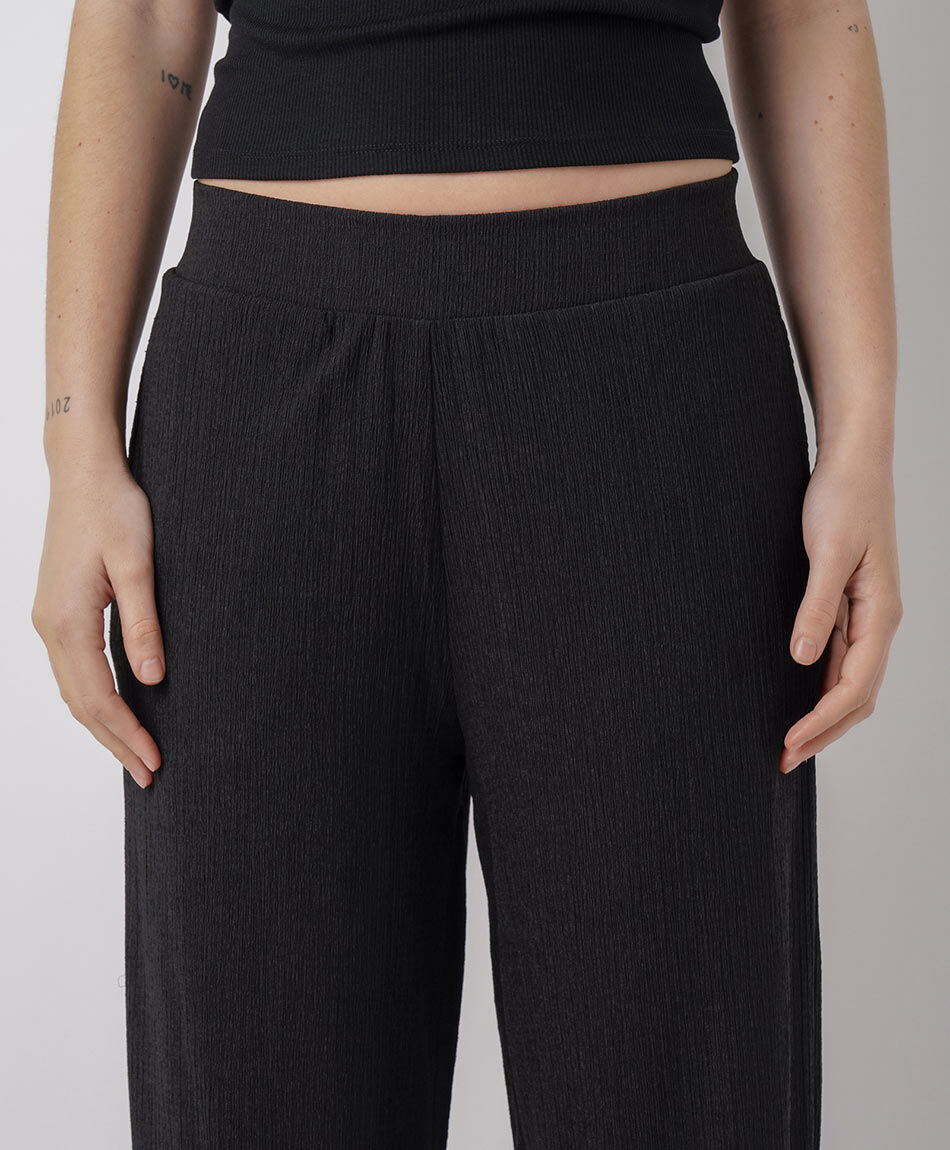 Pantal&oacute;n mujer jacquard negro