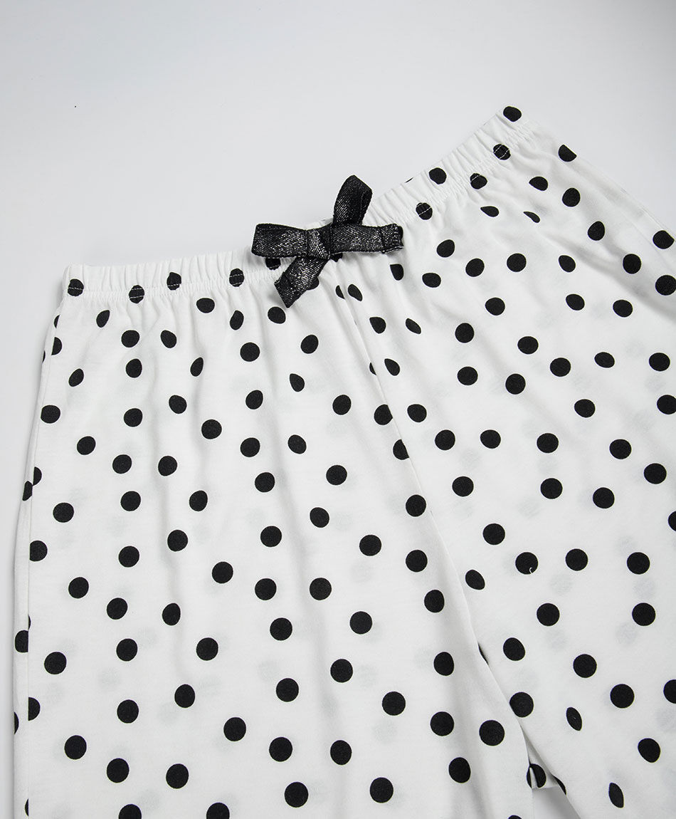 Pijama mujer capri cat lunares