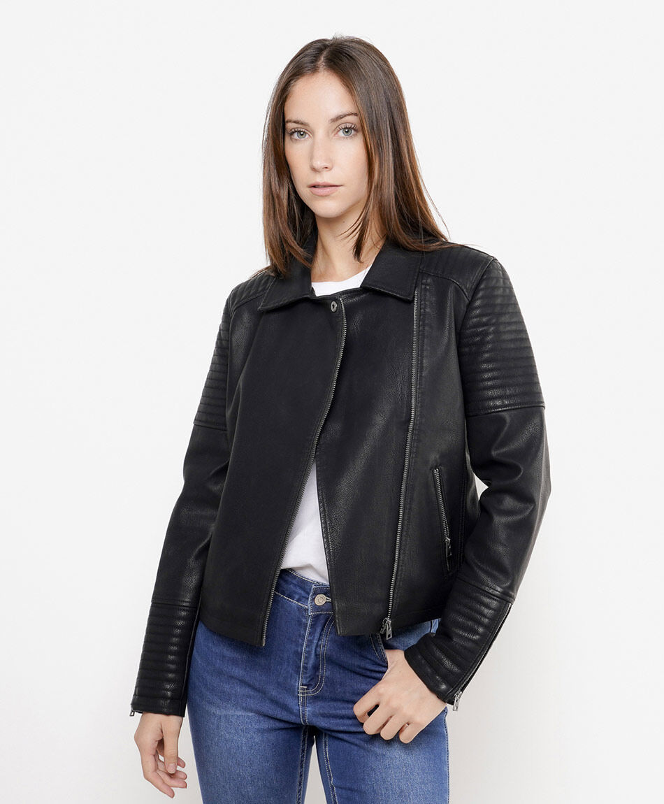 Chaqueta mujer biker black