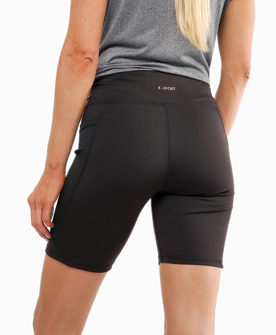 Short deportivo mujer bolsillos grey