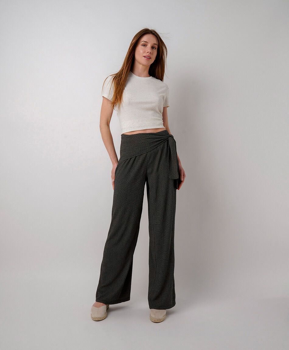 Pantal&oacute;n mujer pareo cruzado