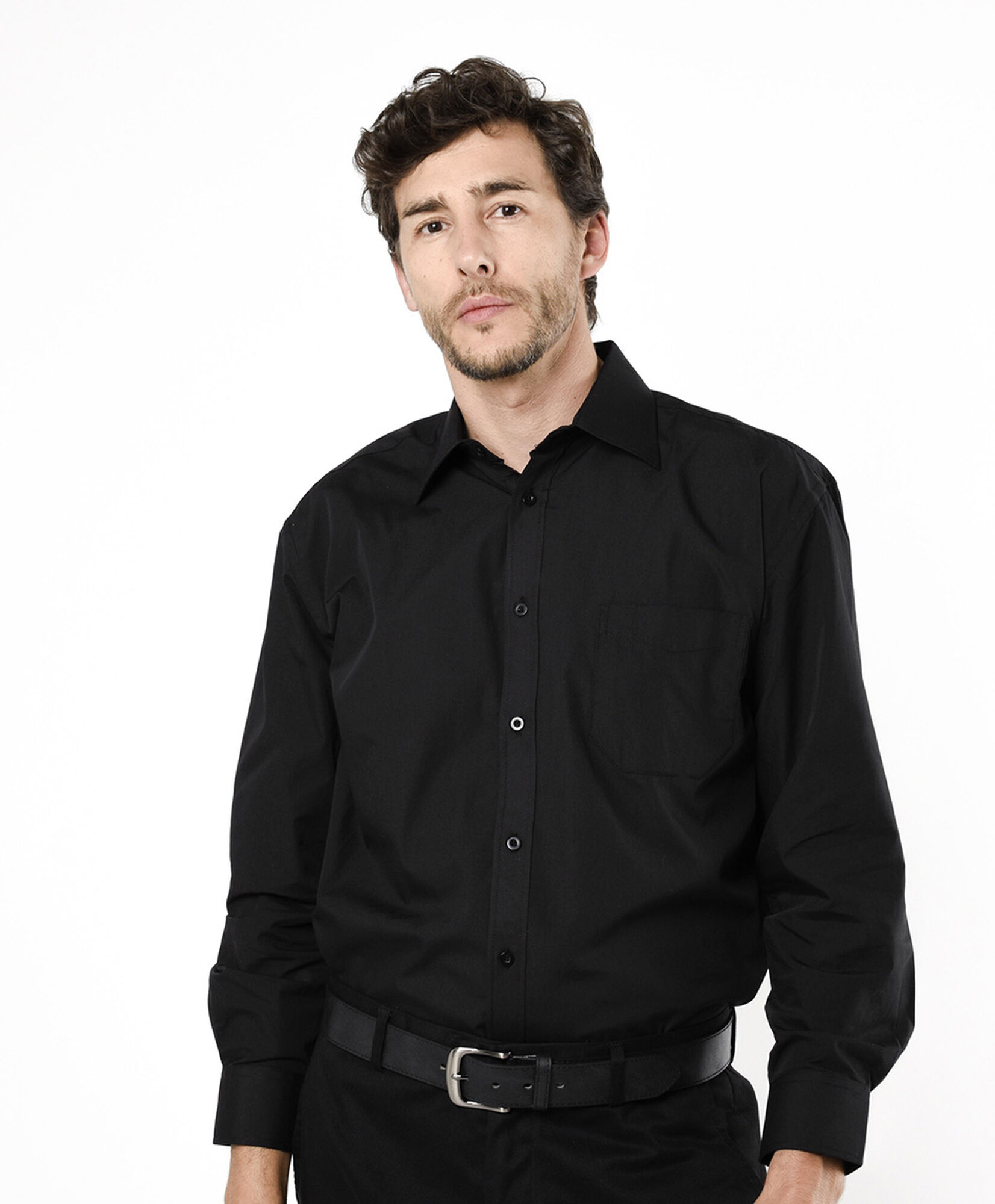 Camisa hombre lisa manga larga Camisa hombre lisa manga larga