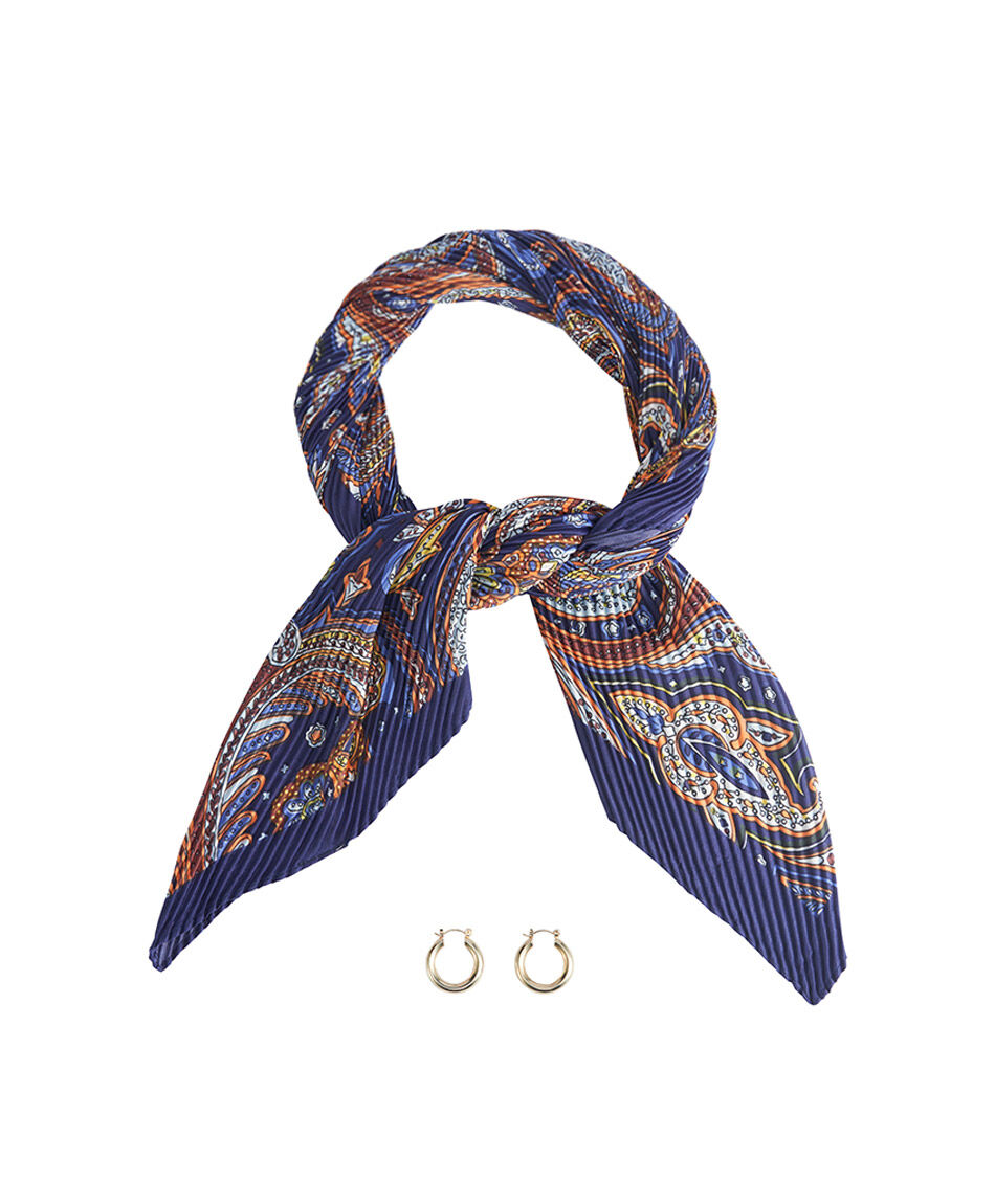 Set pa&ntilde;uelo + aros mujer arabe