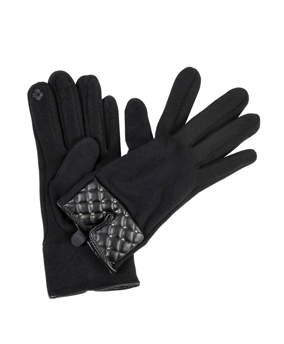 Guante mujer costura en rombos y tachas