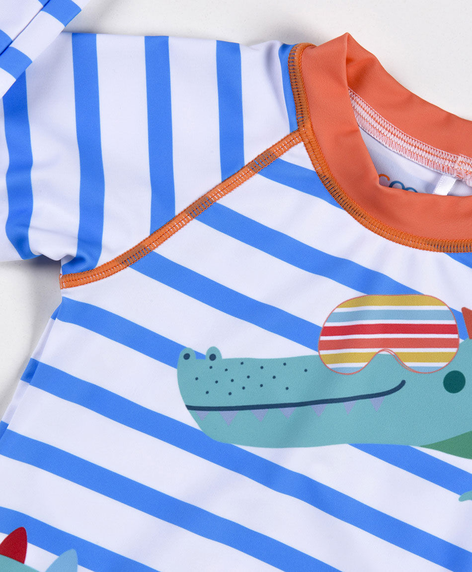 Polera para agua beb&eacute; cocodrilo