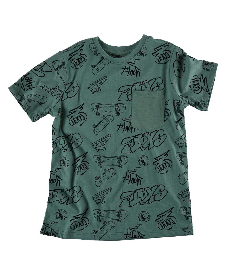 Polera manga corta cuello redondo