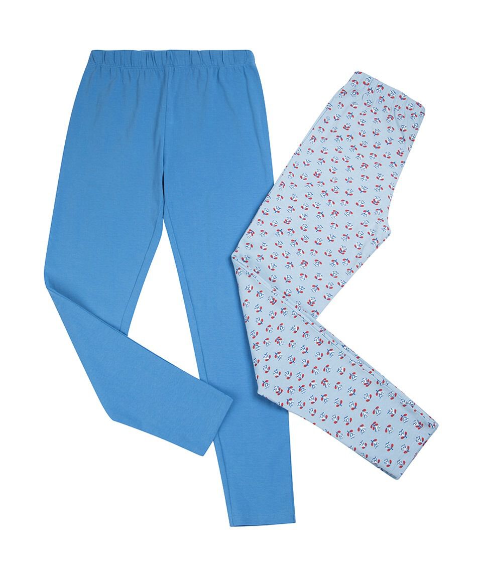 Pack 2 leggins ni&ntilde;a florcitas
