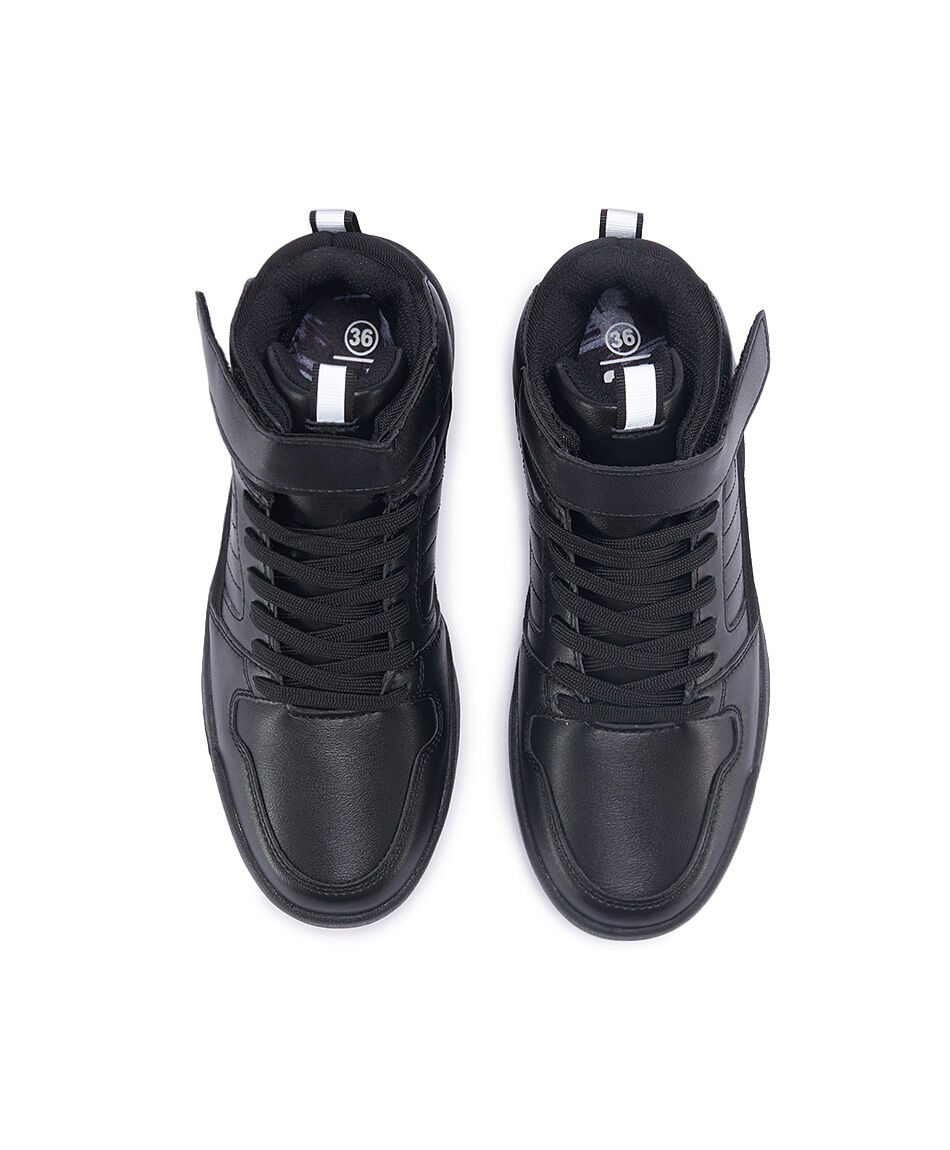 Zapatilla escolar (35 a 38) velcro ca&ntilde;a alta