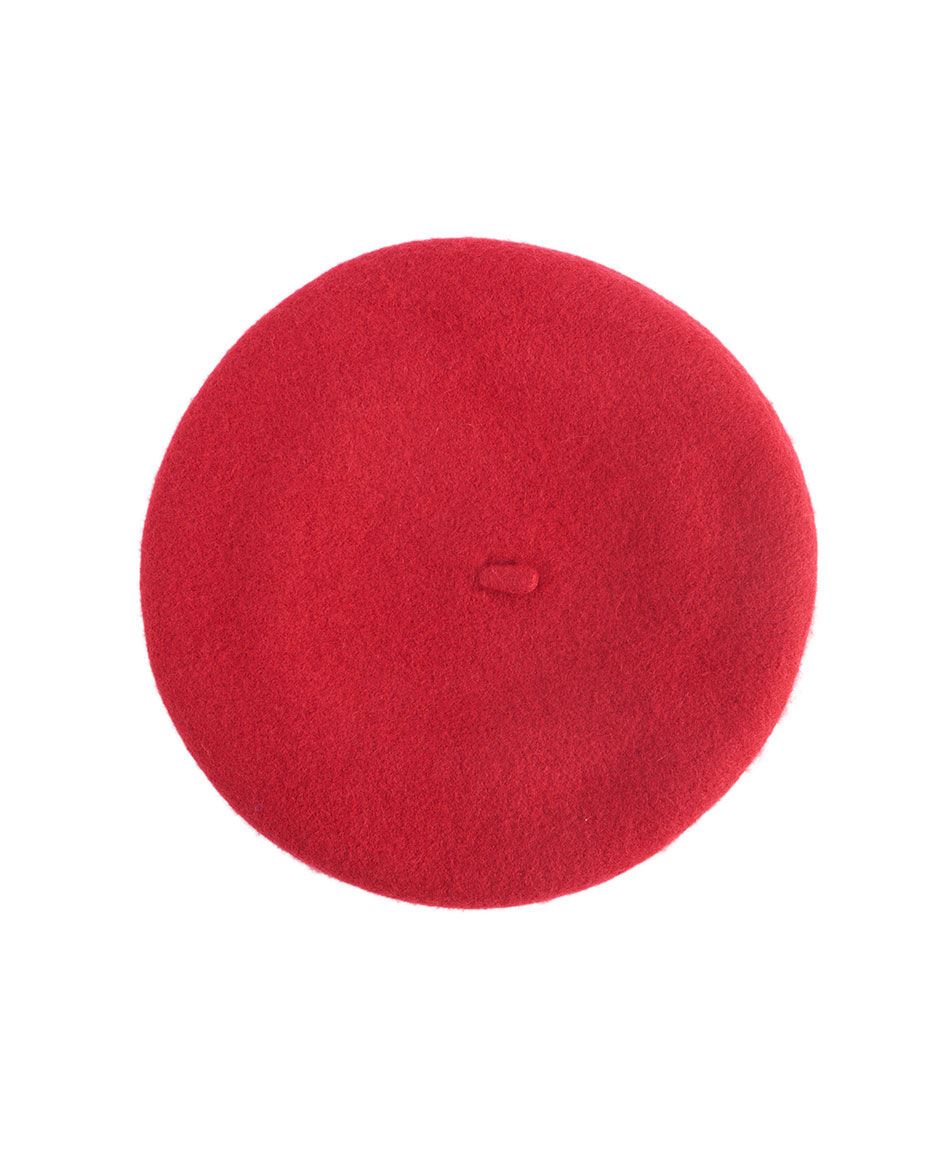 Boina mujer lana roja