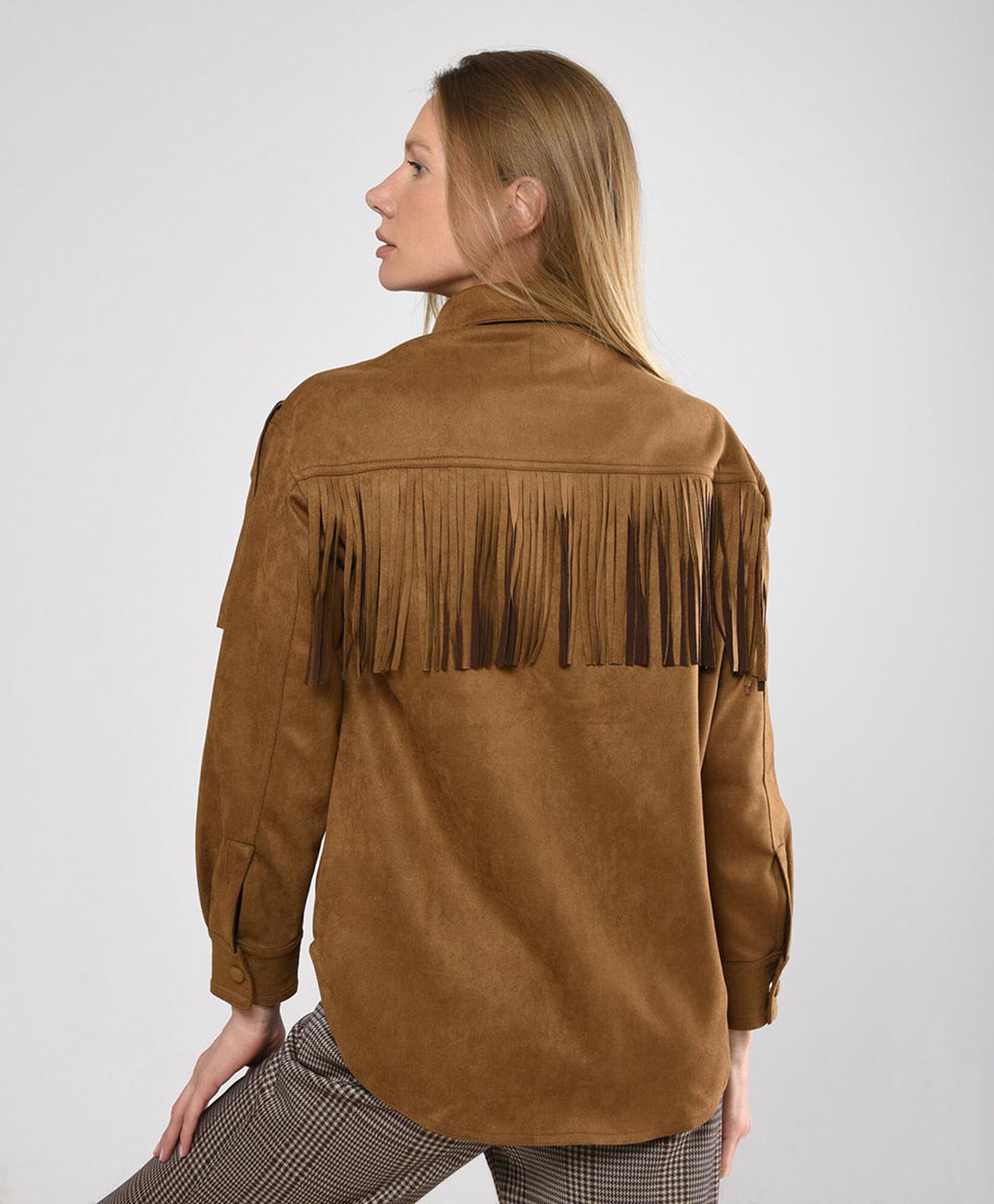 Chaqueta mujer gamuza flecos Chaqueta mujer gamuza flecos