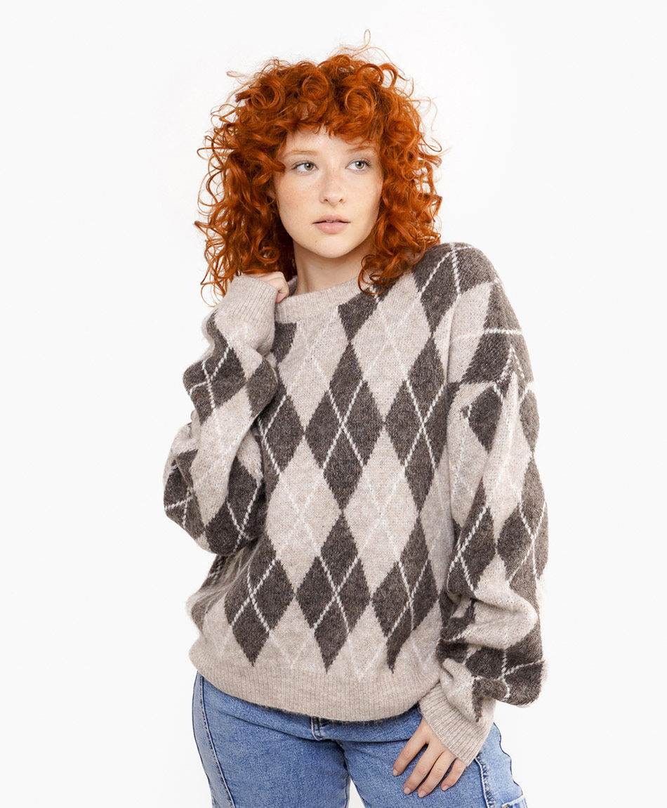 Sweater mujer intarsia