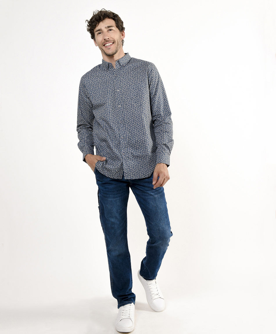 Camisa hombre mini flores