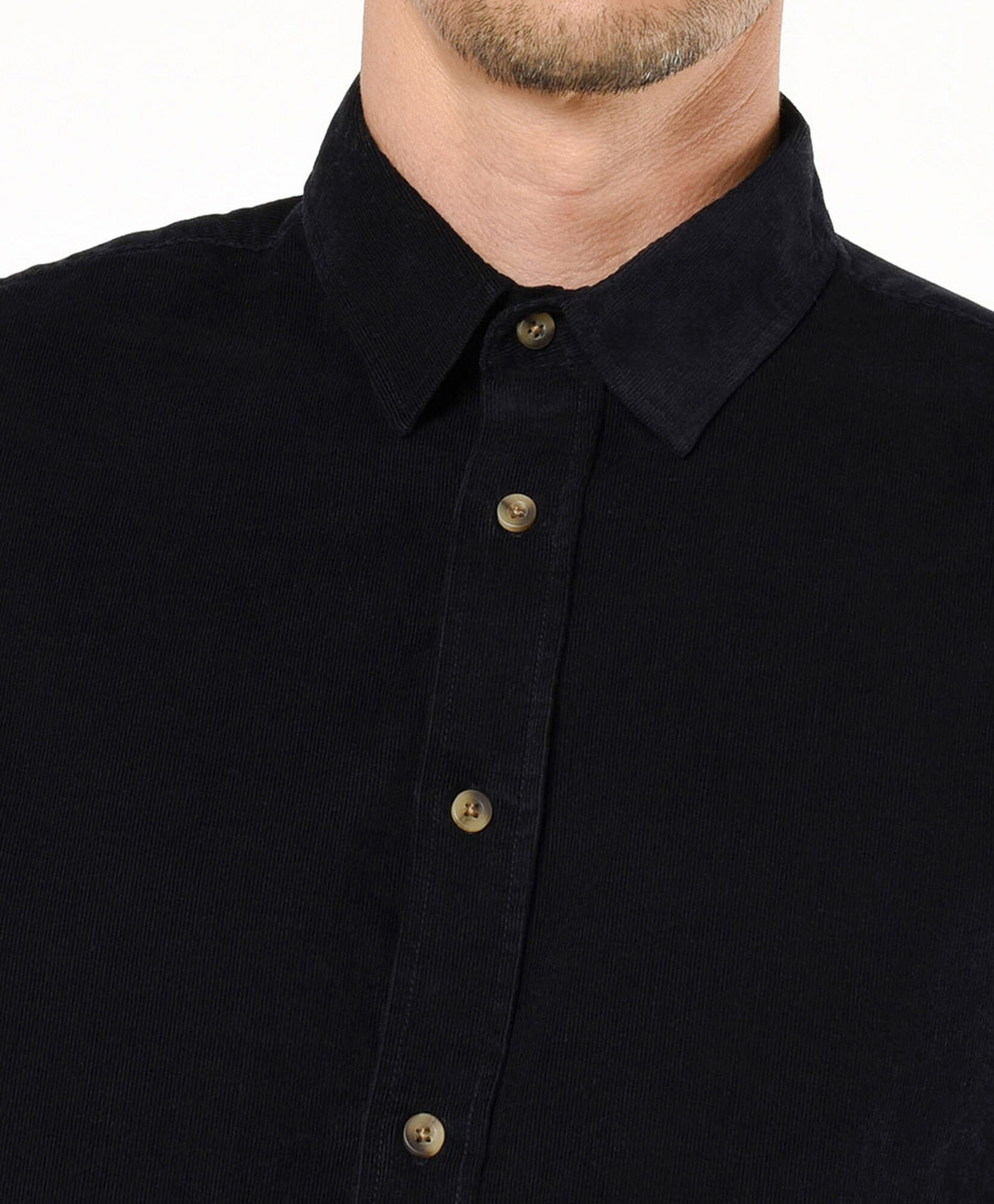 Camisa hombre corderoy negra Camisa hombre corderoy negra