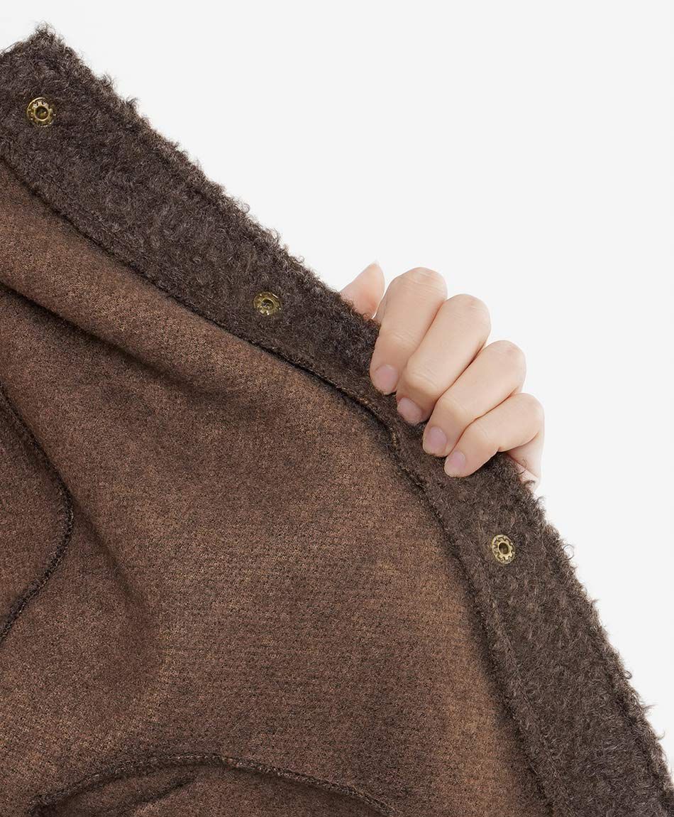 Chaqueta mujer textura caf&eacute;