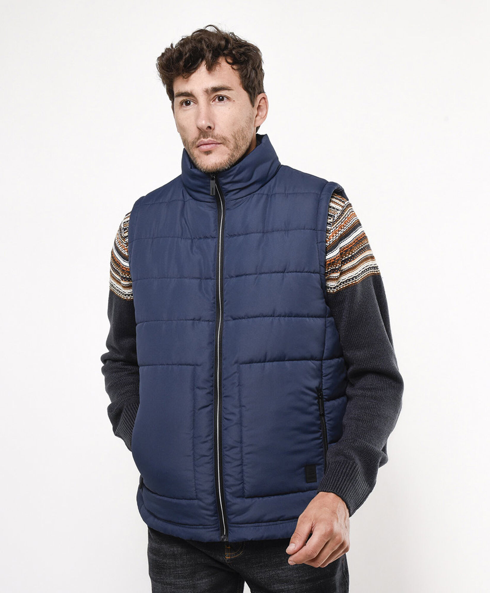 Parka hombre sin mangas azul Parka hombre sin mangas azul