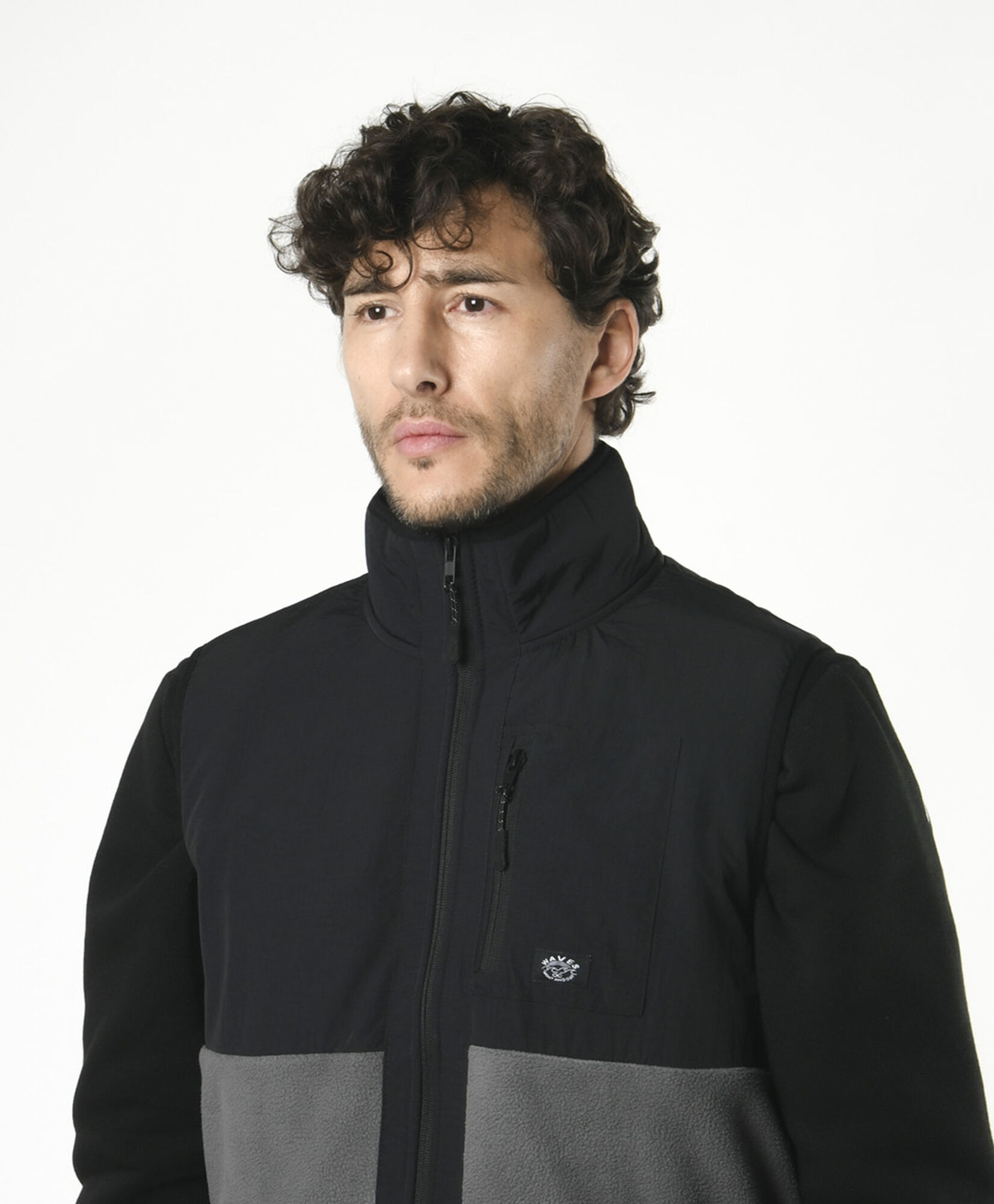 Polar hombre sin mangas bicolor bolsillos Polar hombre sin mangas bicolor bolsillos
