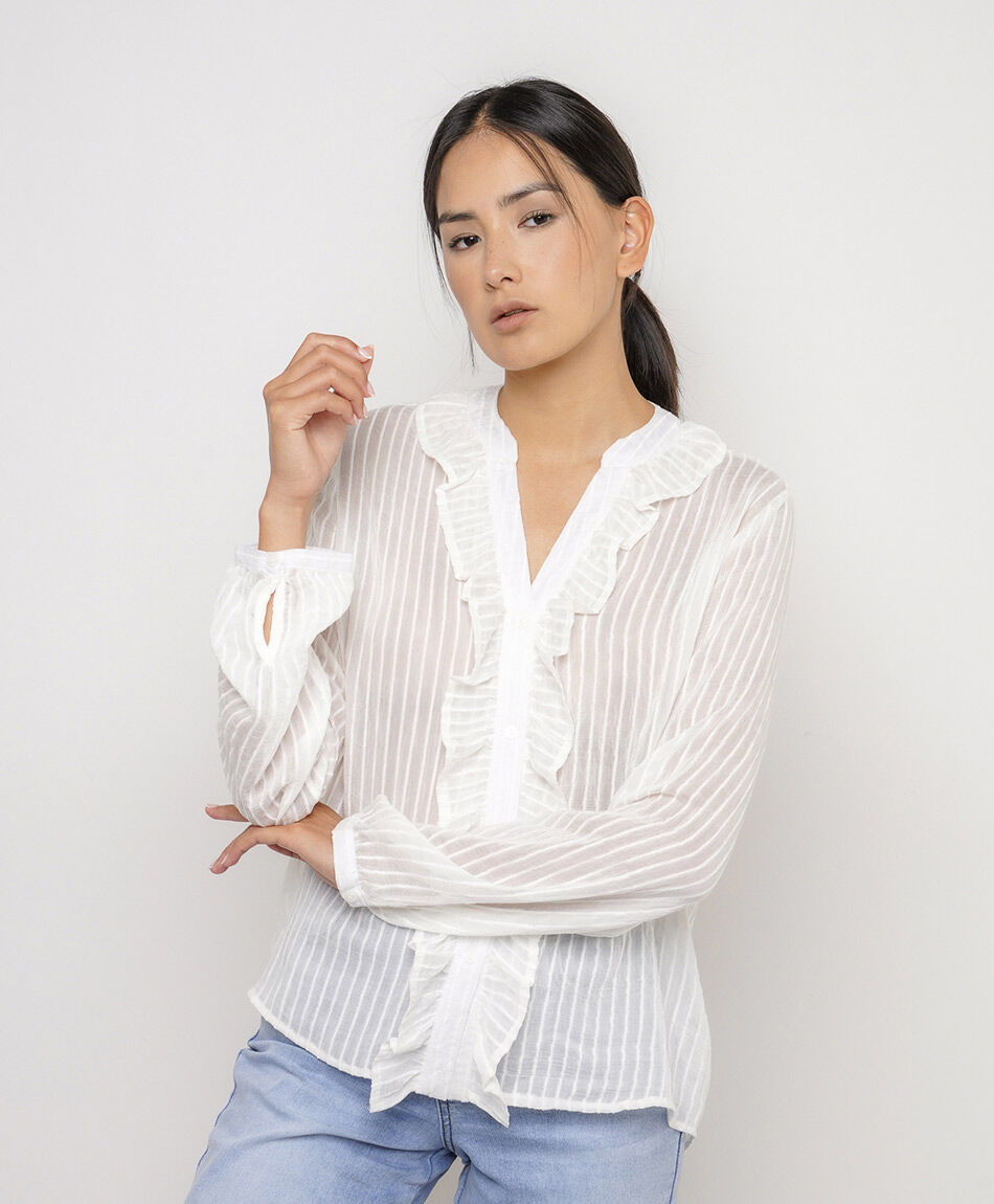 Blusa mujer volantes fresca
