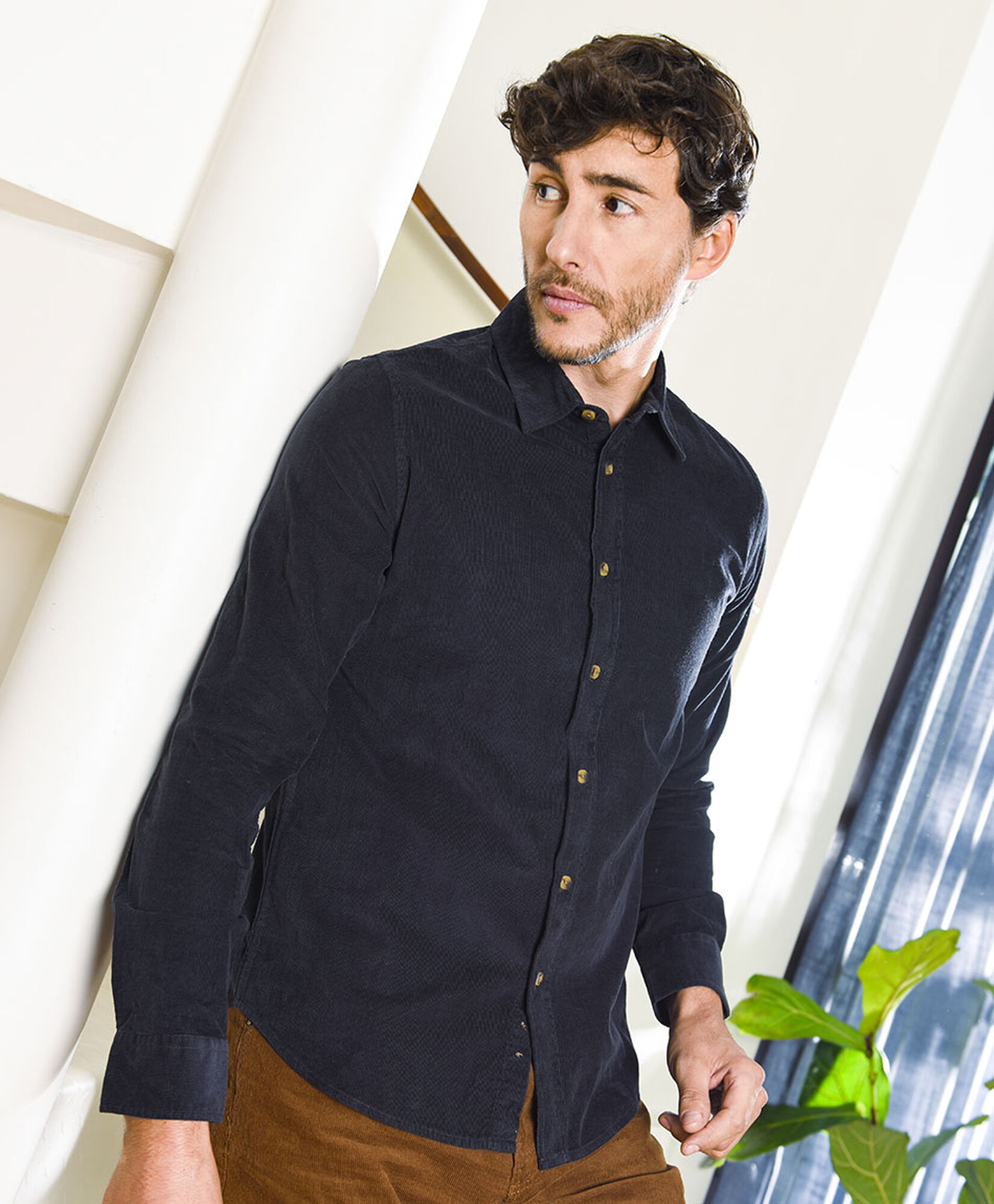 Camisa hombre corderoy gris Camisa hombre corderoy gris