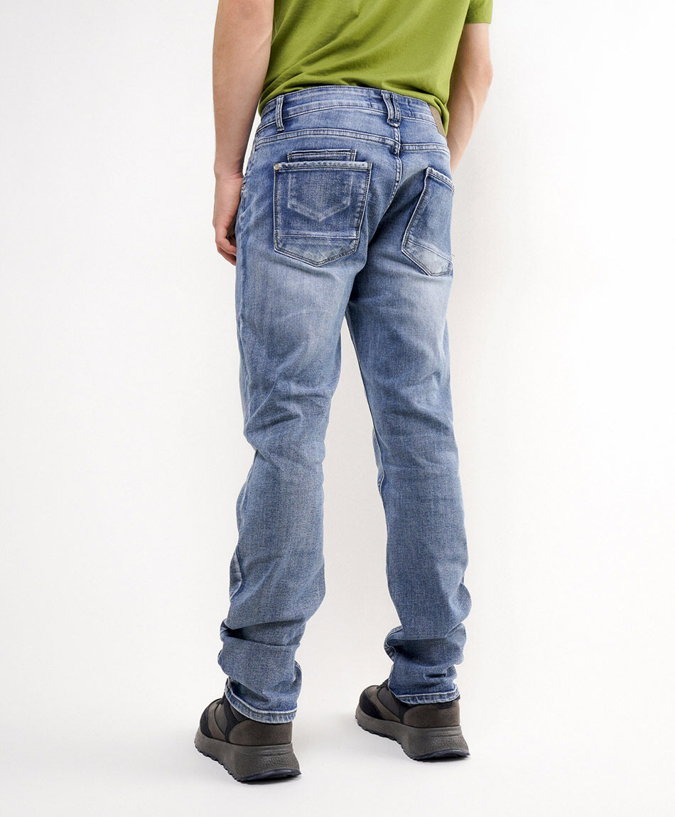 Jeans hombre desgastado slim fit