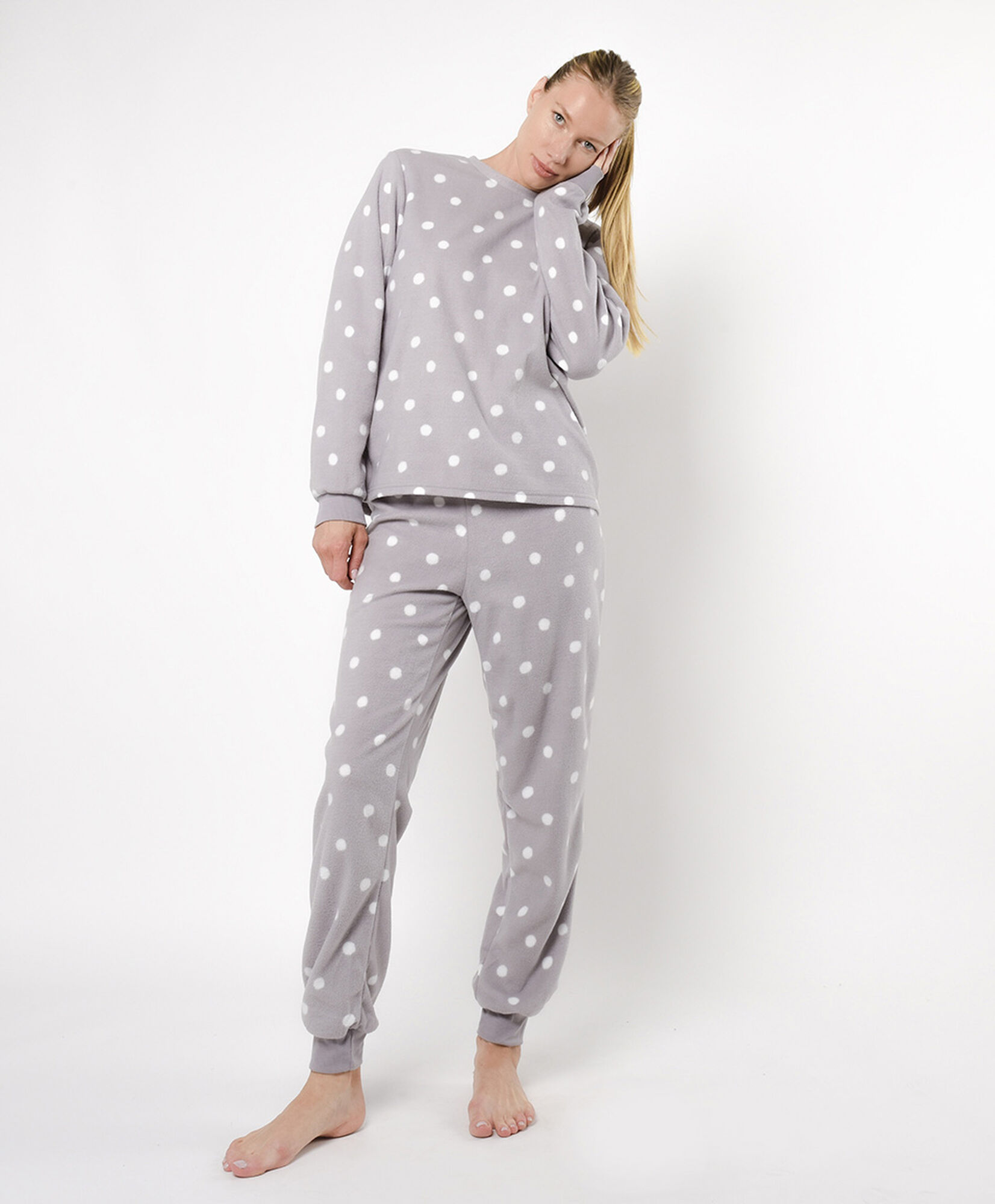 Pijama mujer micro polar puntos Pijama mujer micro polar puntos