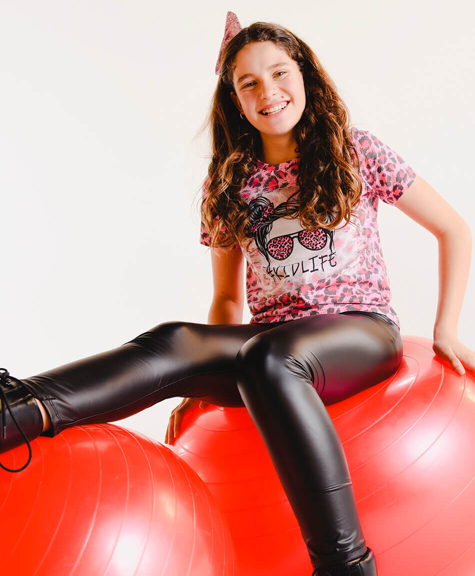 Leggins ni&ntilde;a imitaci&oacute;n cuero