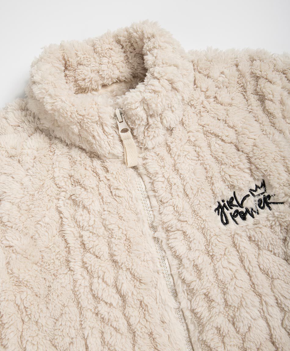 Poler&oacute;n ni&ntilde;a  sherpas trenzado white