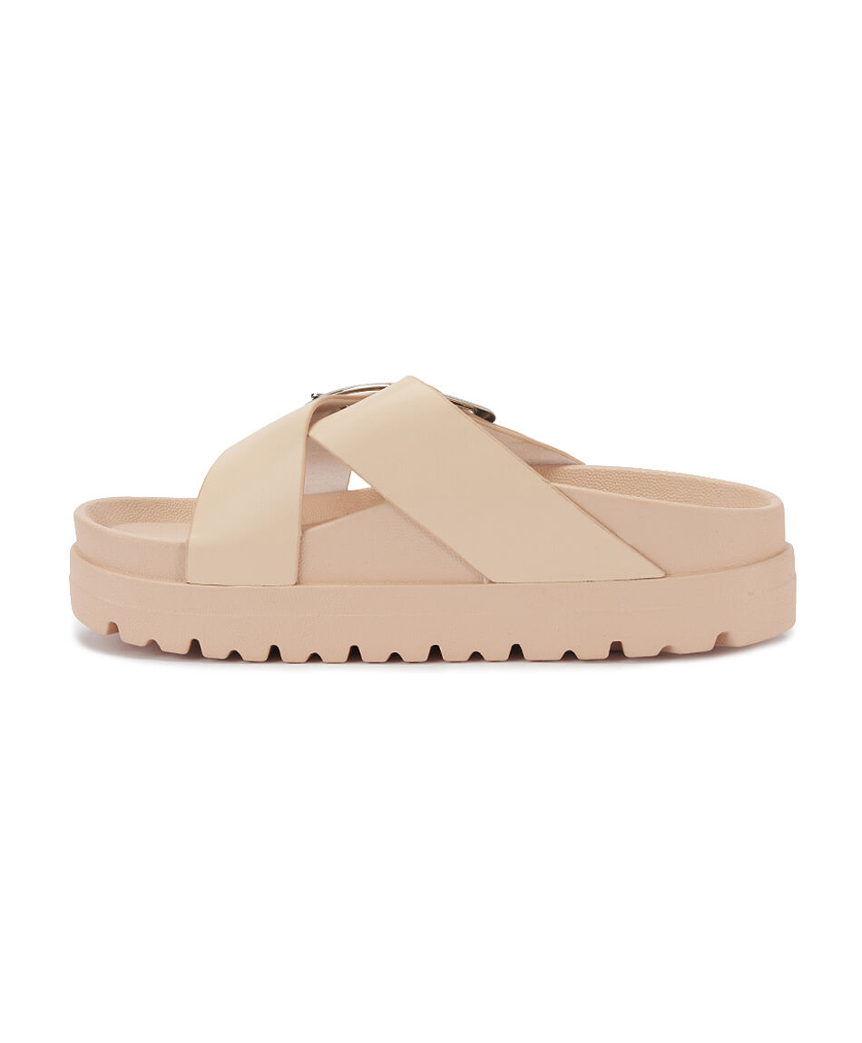 Sandalia mujer hebilla cruzada