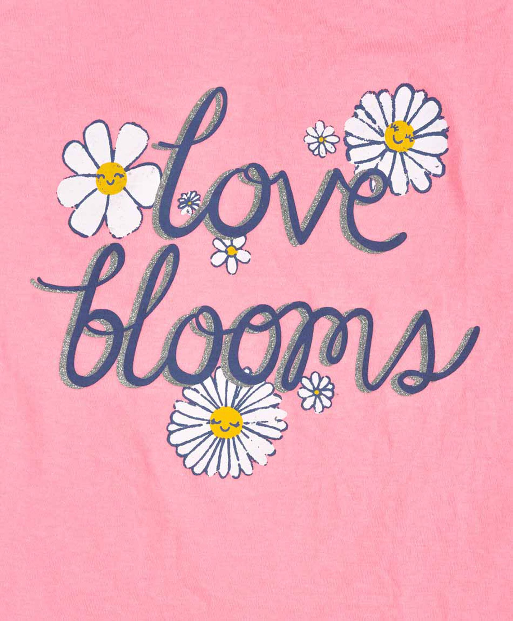 Polera niña frase con flores Polera niña frase con flores
