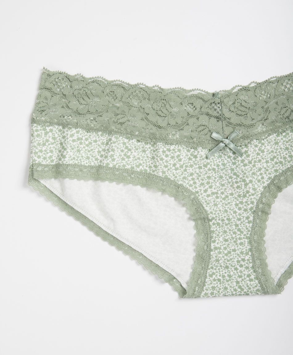Pantaleta mujer algod&oacute;n encajes