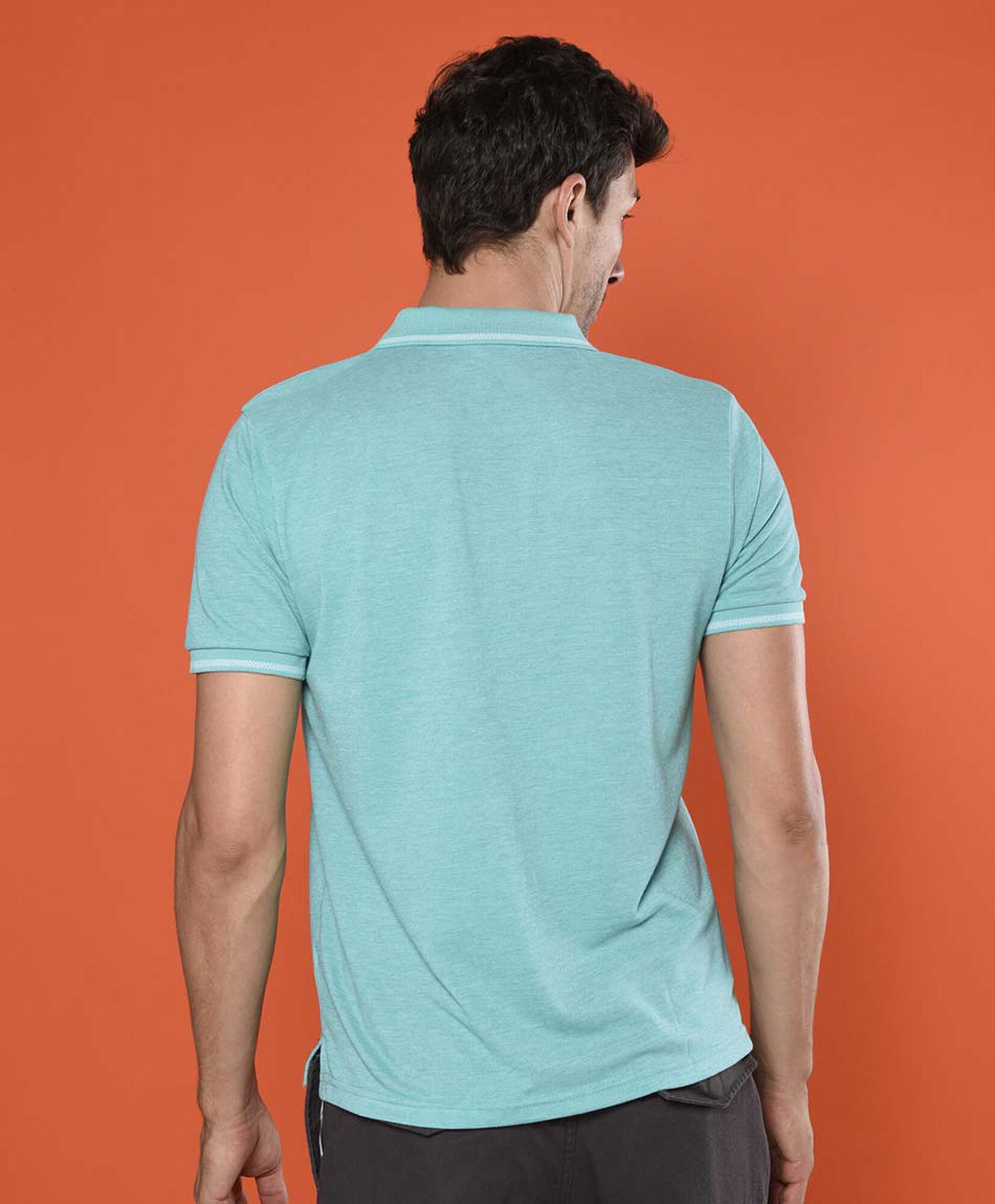 Polera manga corta cuello piqué Polera manga corta cuello piqué