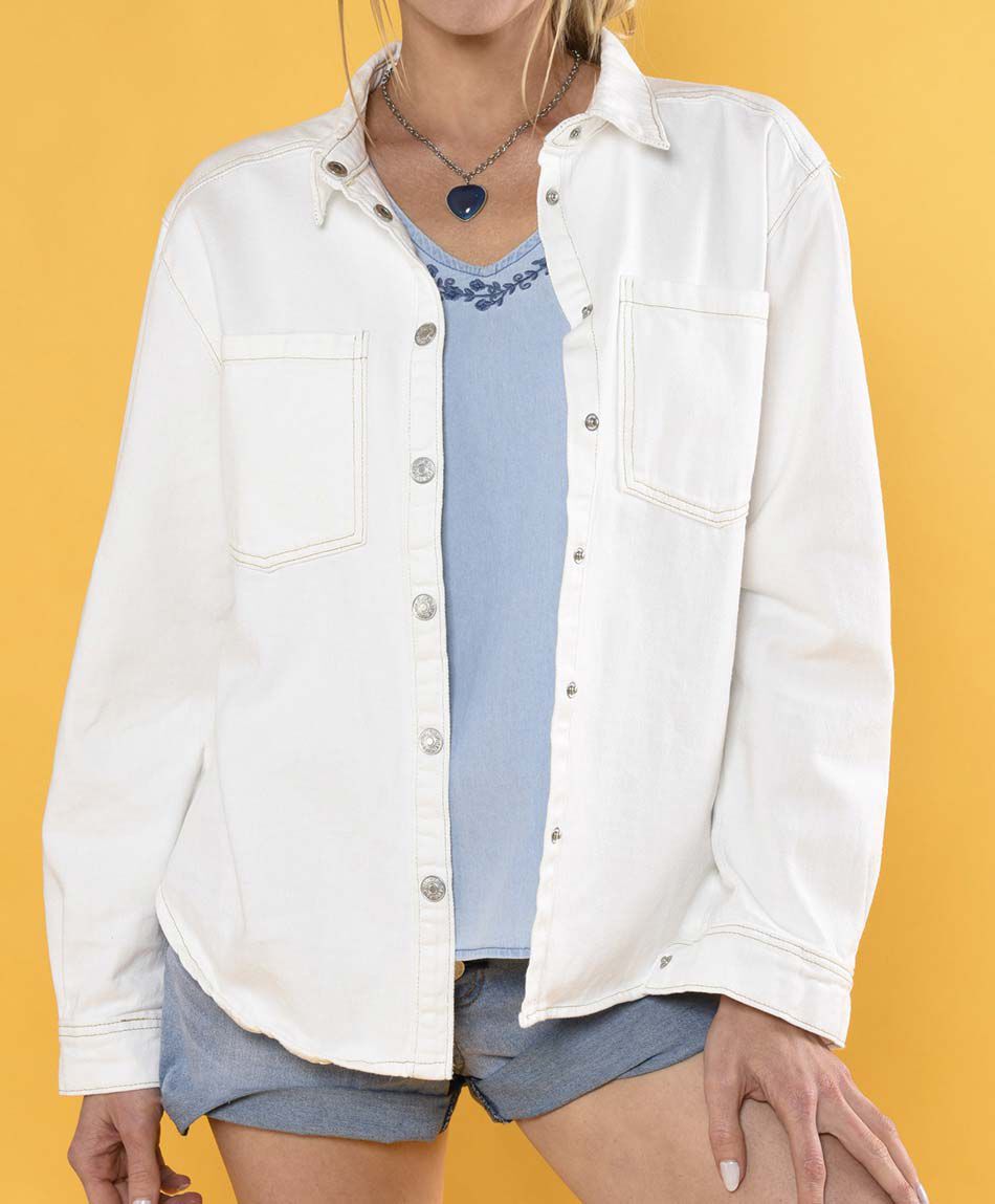 Blusa camisero oversize manga larga