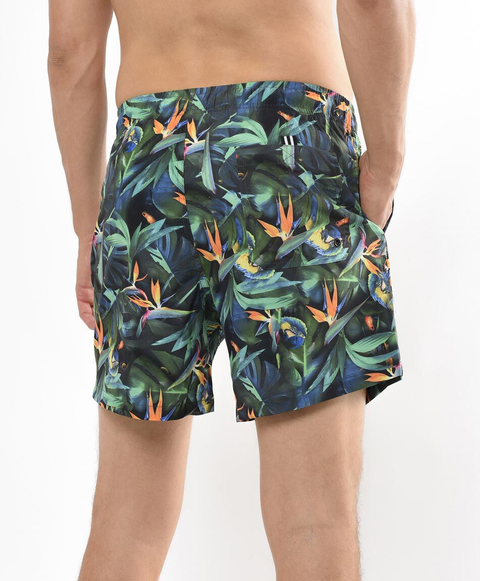 Traje de ba&ntilde;o hombre estampado loro