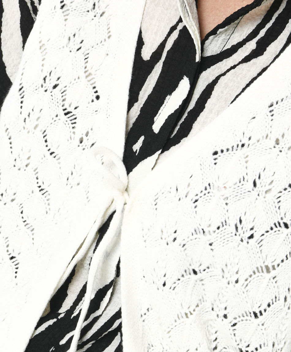 Vest mujer tejido lazo frontal