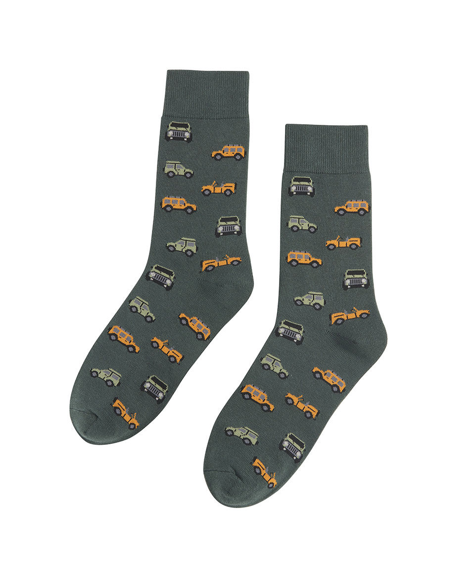 Pack 2 calcetines hombre cactus autos