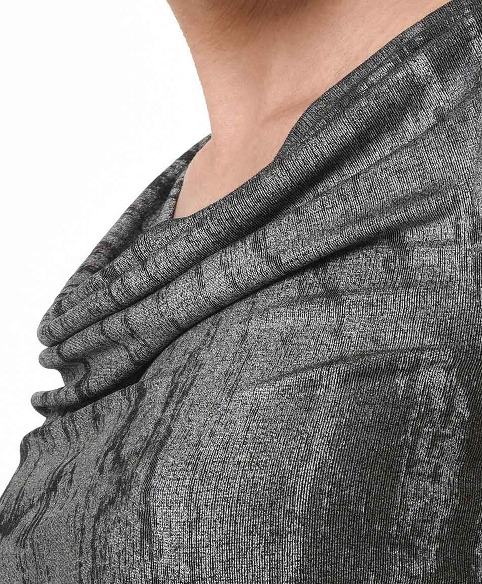 Polera mujer brillante cuello caído Polera mujer brillante cuello caído