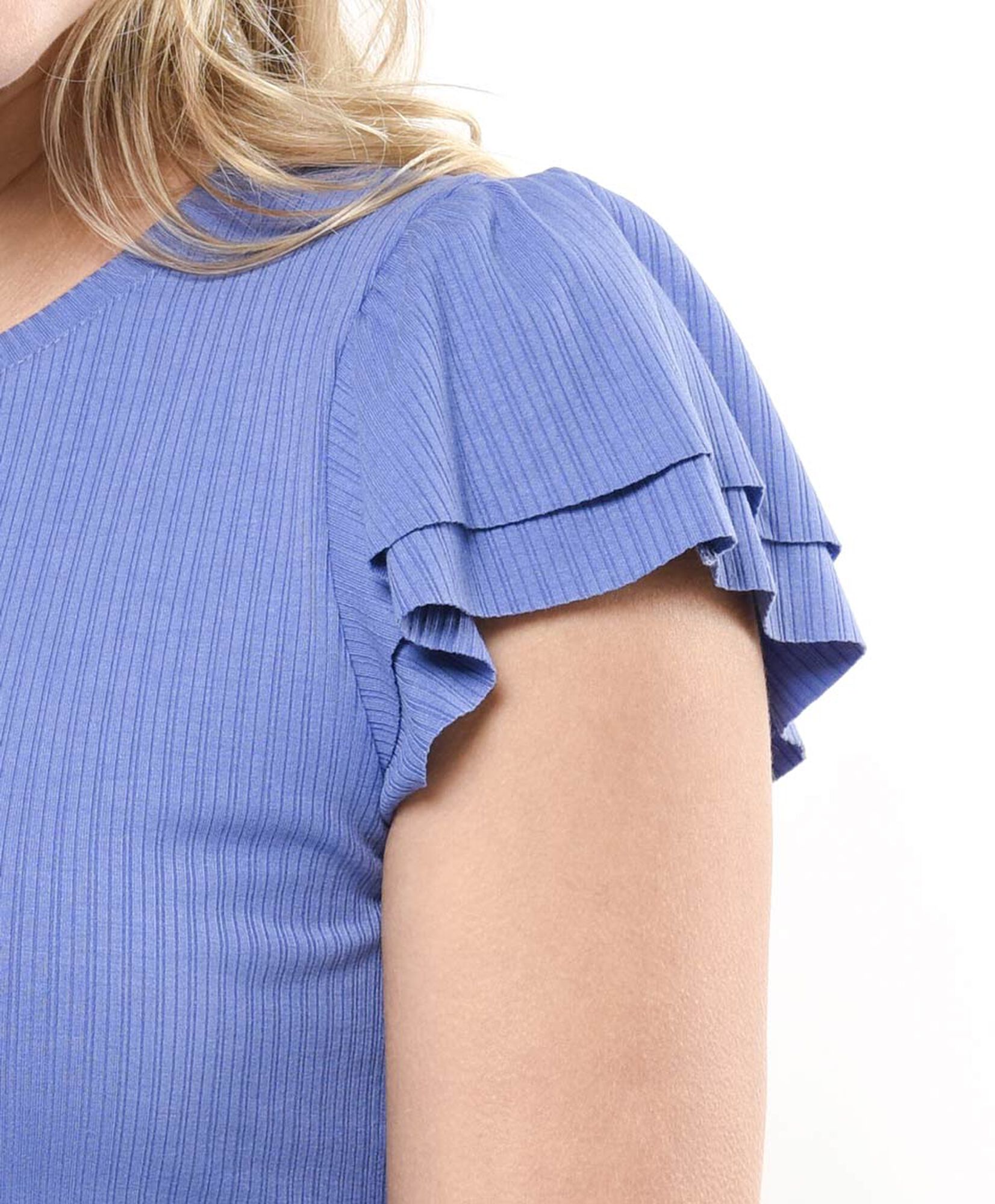 Polera mujer canalé doble manga Polera mujer canalé doble manga